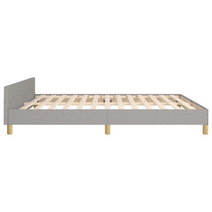 Bedframe met hoofdeinde stof lichtgrijs 160x200 cm