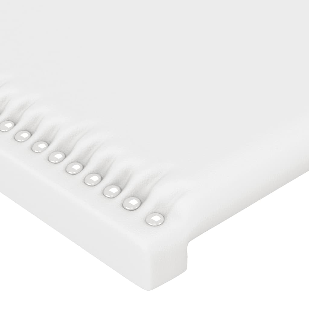 Bedframe met hoofdbord kunstleer wit 200x200 cm