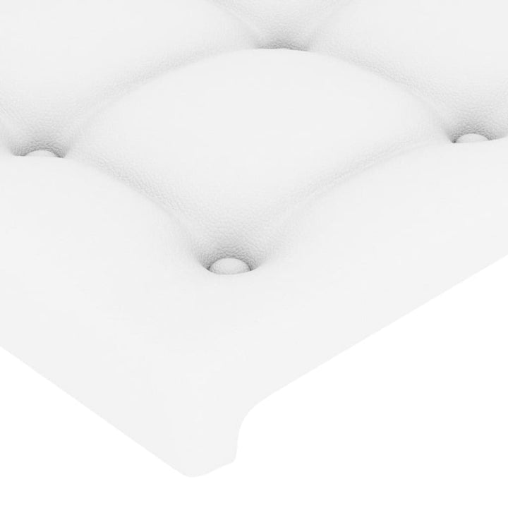 Bedframe met hoofdbord kunstleer wit 200x200 cm