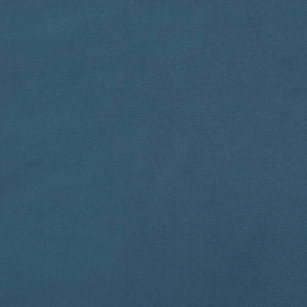 Bedframe met hoofdeinde fluweel donkerblauw 200x200 cm