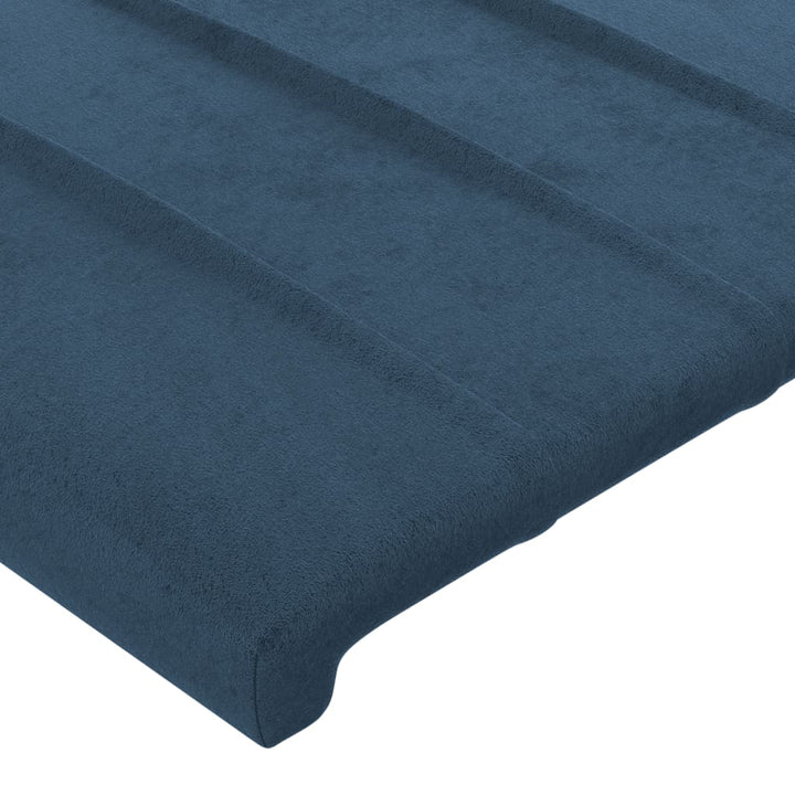 Bedframe met hoofdeinde fluweel donkerblauw 120x200 cm