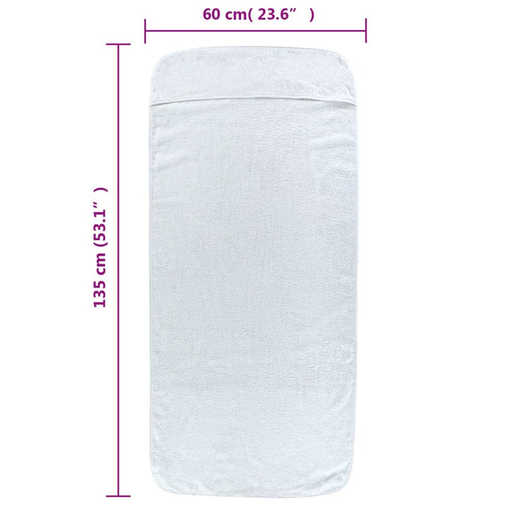 Strandhanddoeken 4 st 400 g/m² 60x135 cm stof wit