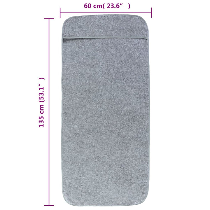 Strandhanddoeken 4 st 400 g/m² 60x135 cm stof grijs