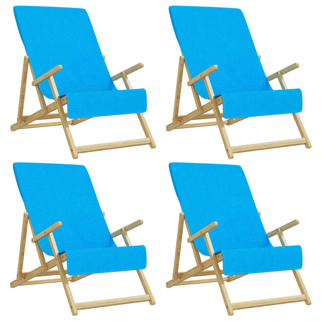 Strandhanddoeken 4 st 400 g/m² 60x135 cm stof turquoise