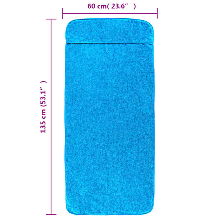 vidaXL Strandhanddoeken 6 st 400 g/m² 60x135 cm stof turquoise