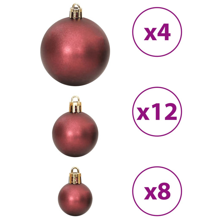 Kerstballen 100 st 3/4/6 cm champagnekleurig en bruin