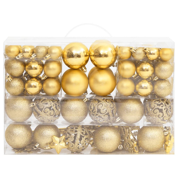 111-delige Kerstballenset polystyreen goudkleurig