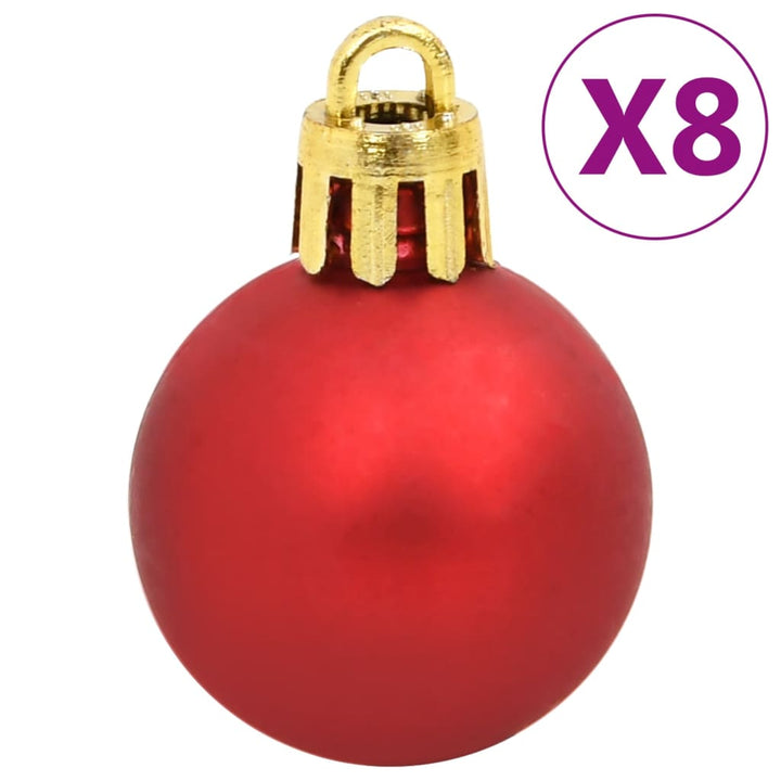 112-delige Kerstballenset polystyreen rood groen en goudkleurig