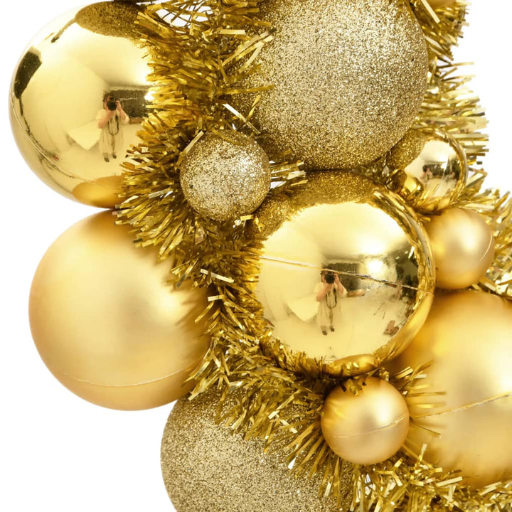 Kerstkrans 45 cm polystyreen goudkleurig
