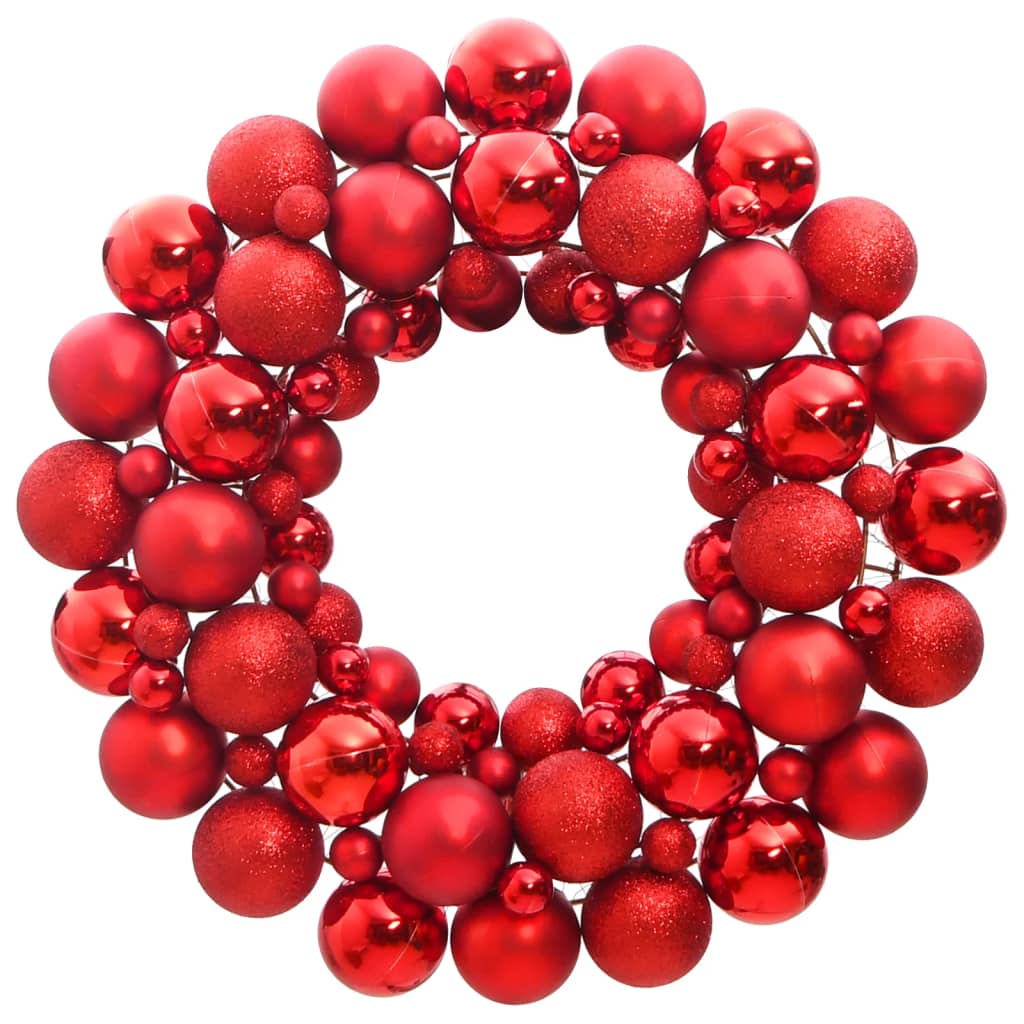Kerstkrans 45 cm polystyreen rood