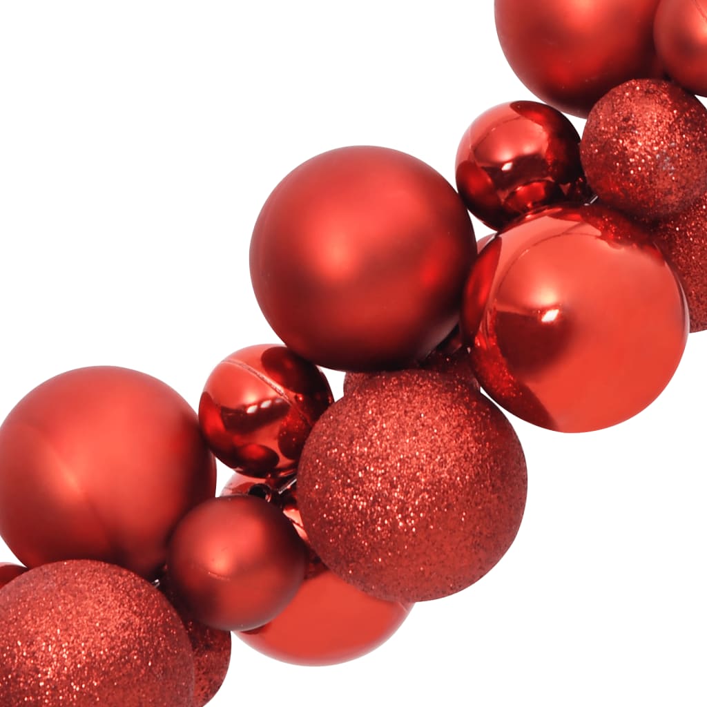 Kerstslinger ballen 175 cm polystyreen rood