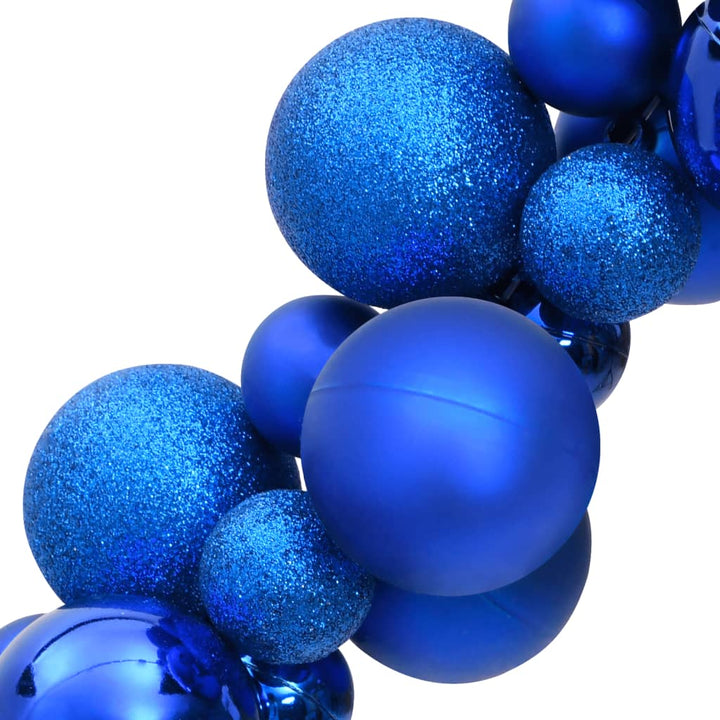 Kerstslinger ballen 175 cm polystyreen blauw