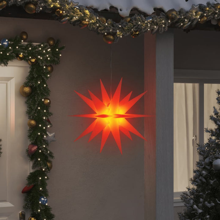 Kerstlamp met LED inklapbaar 57 cm rood