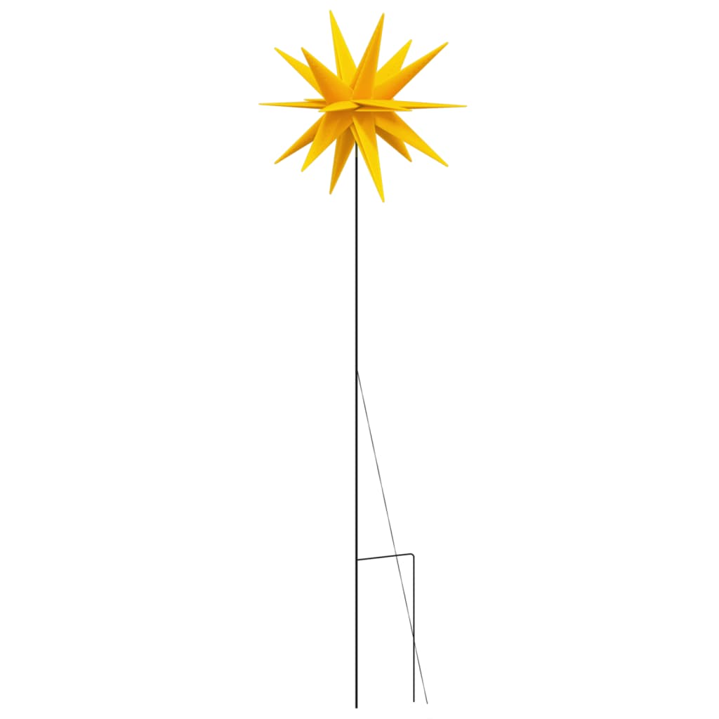 Kerstlamp met grondpin en LED inklapbaar 57 cm geel