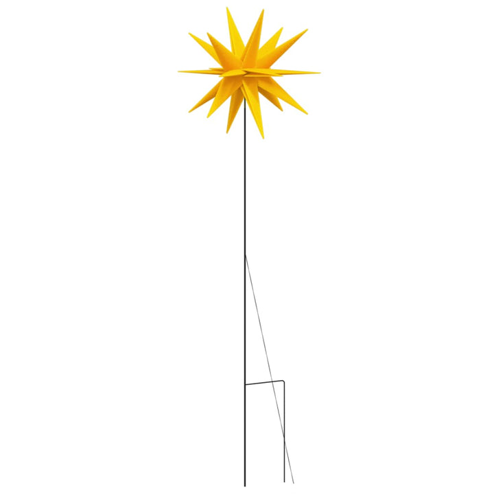 Kerstlamp met grondpin en LED inklapbaar 57 cm geel
