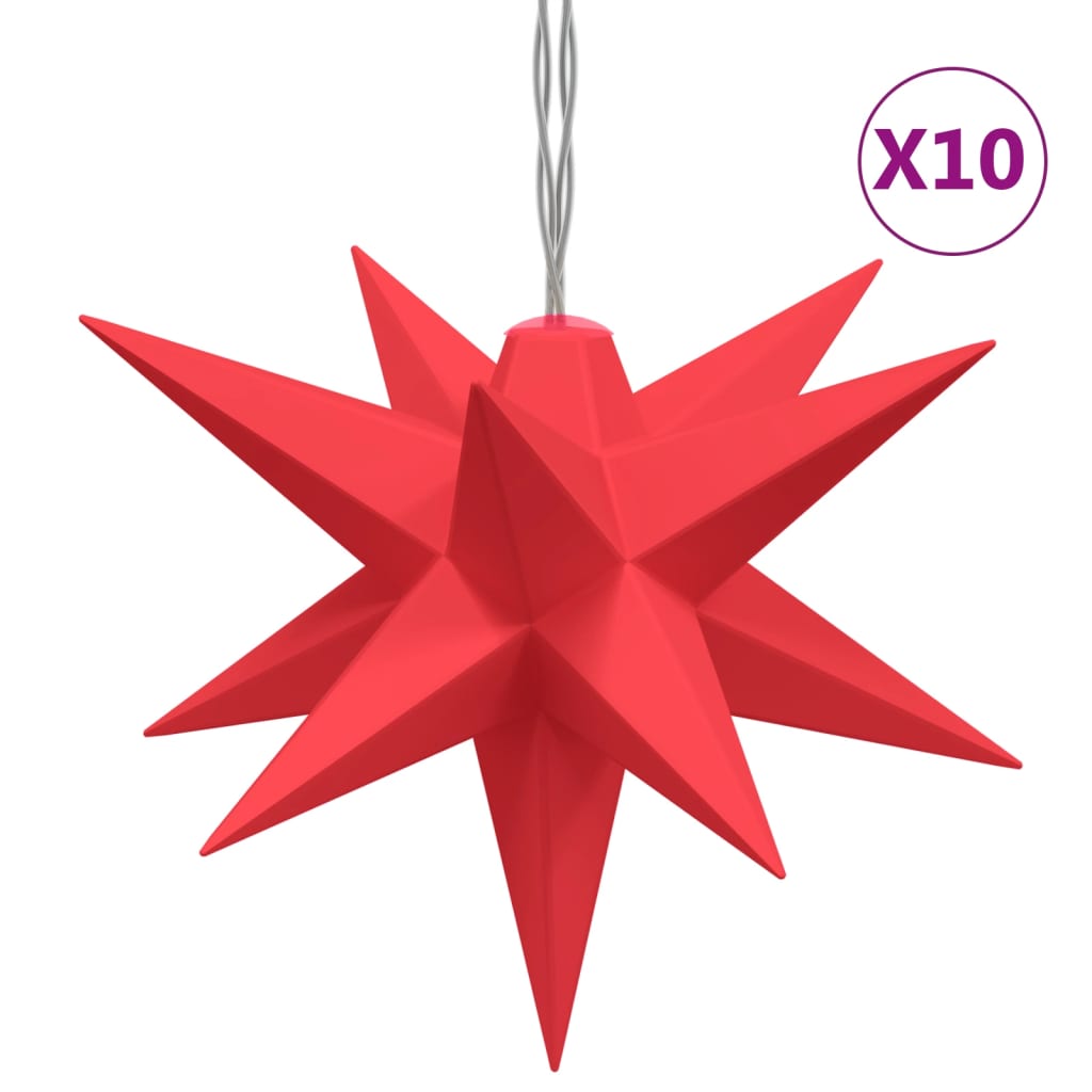 Kerstlamp 10 LED's 10 cm rood