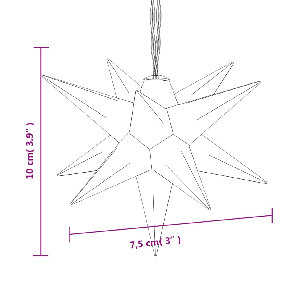 Kerstlamp 10 LED's 10 cm rood