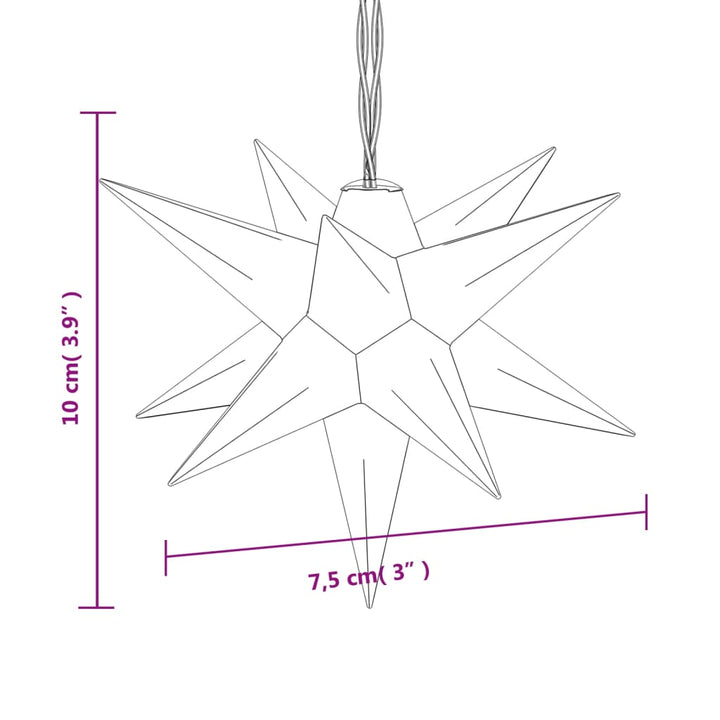 Kerstlamp 10 LED's 10 cm rood