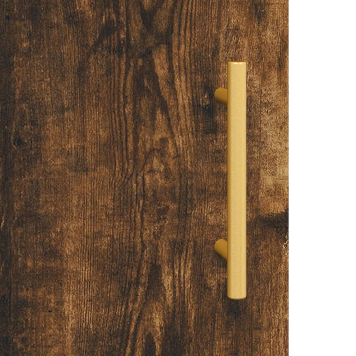 Hoge kast 69,5x31x115 cm bewerkt hout gerookt eikenkleurig