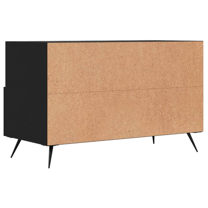 Tv-meubel 80x36x50 cm bewerkt hout zwart