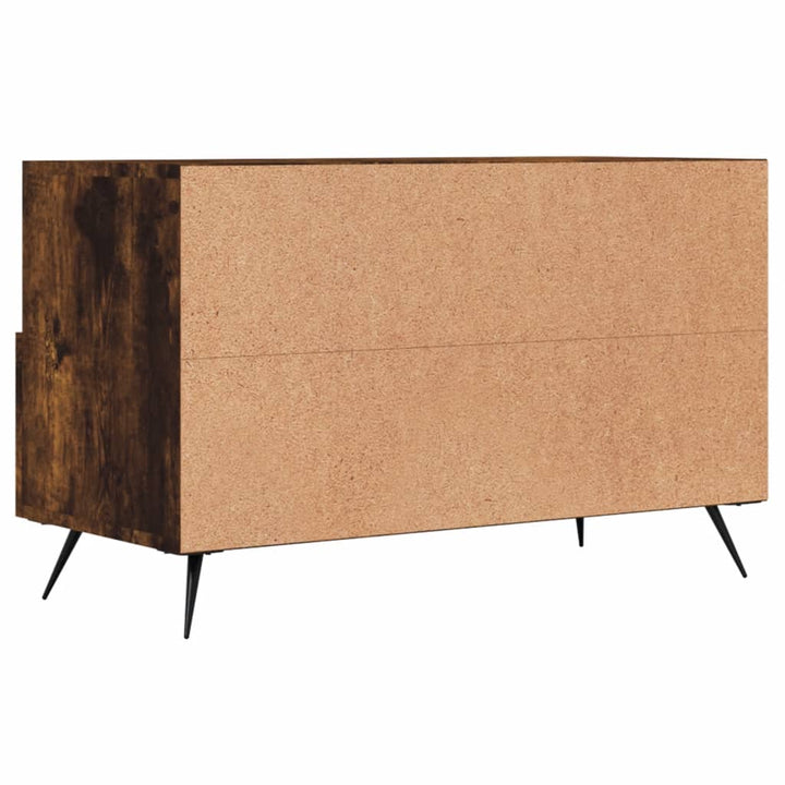 Tv-meubel 80x36x50 cm bewerkt hout gerookt eikenkleurig