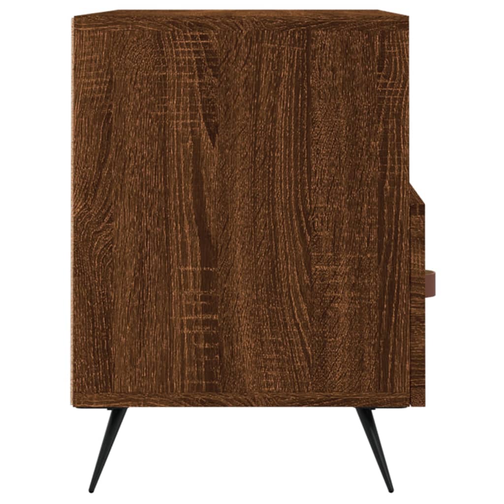 Tv-meubel 80x36x50 cm bewerkt hout bruin eikenkleur