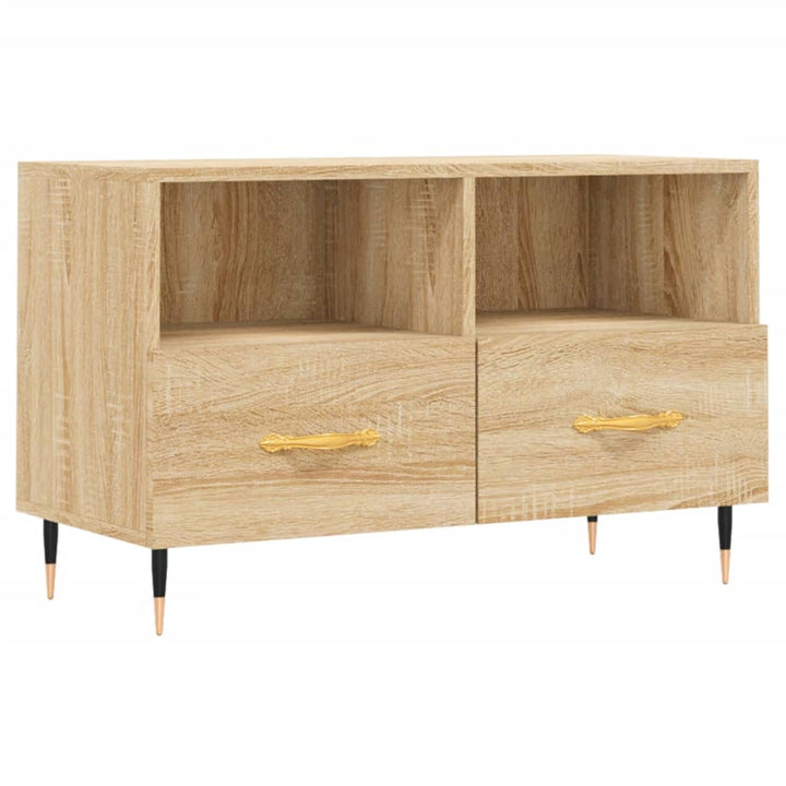 Tv-meubel 80x36x50 cm bewerkt hout sonoma eiken