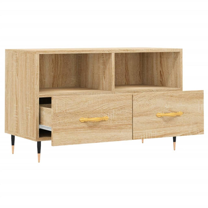 Tv-meubel 80x36x50 cm bewerkt hout sonoma eiken