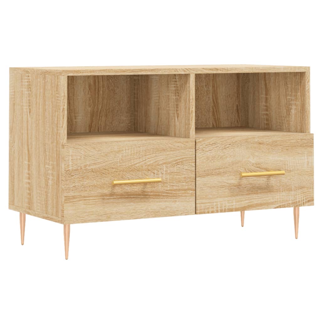 Tv-meubel 80x36x50 cm bewerkt hout sonoma eiken