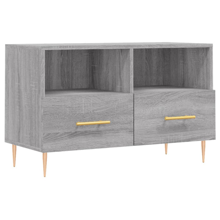 Tv-meubel 80x36x50 cm bewerkt hout grijs sonoma eikenkleurig