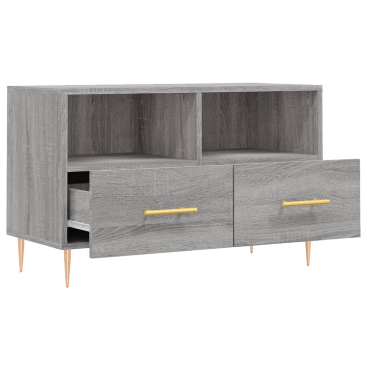 Tv-meubel 80x36x50 cm bewerkt hout grijs sonoma eikenkleurig