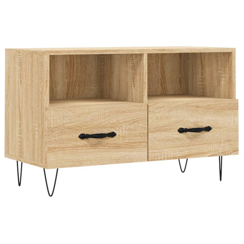 Tv-meubel 80x36x50 cm bewerkt hout sonoma eiken