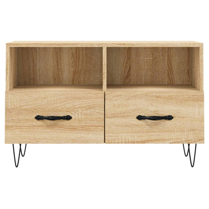 Tv-meubel 80x36x50 cm bewerkt hout sonoma eiken