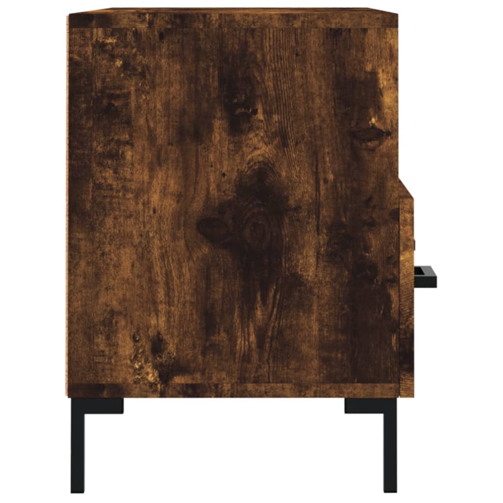 Tv-meubel 80x36x50 cm bewerkt hout gerookt eikenkleurig