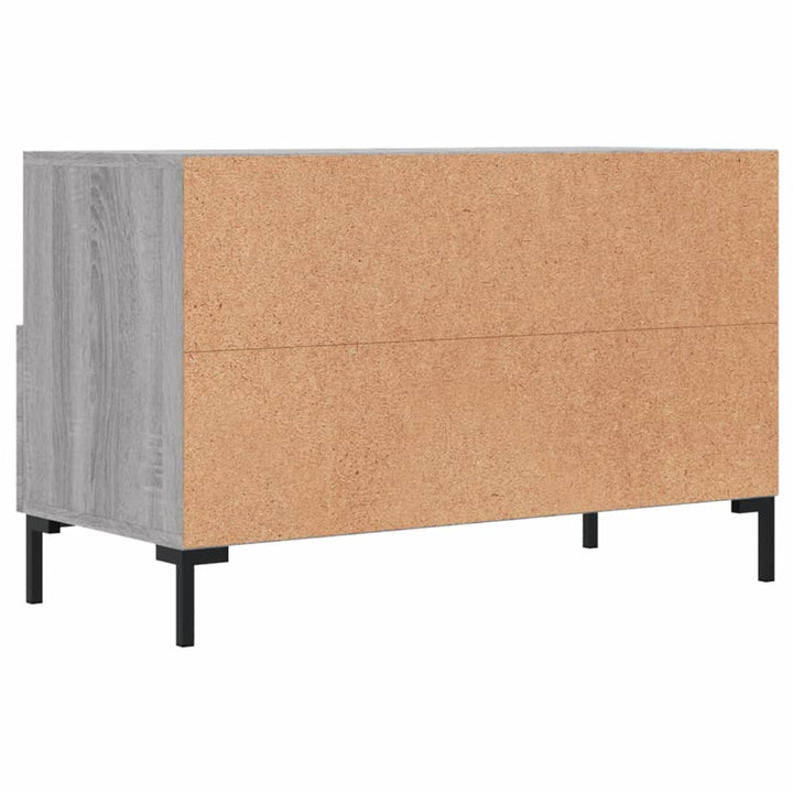 Tv-meubel 80x36x50 cm bewerkt hout grijs sonoma eikenkleurig