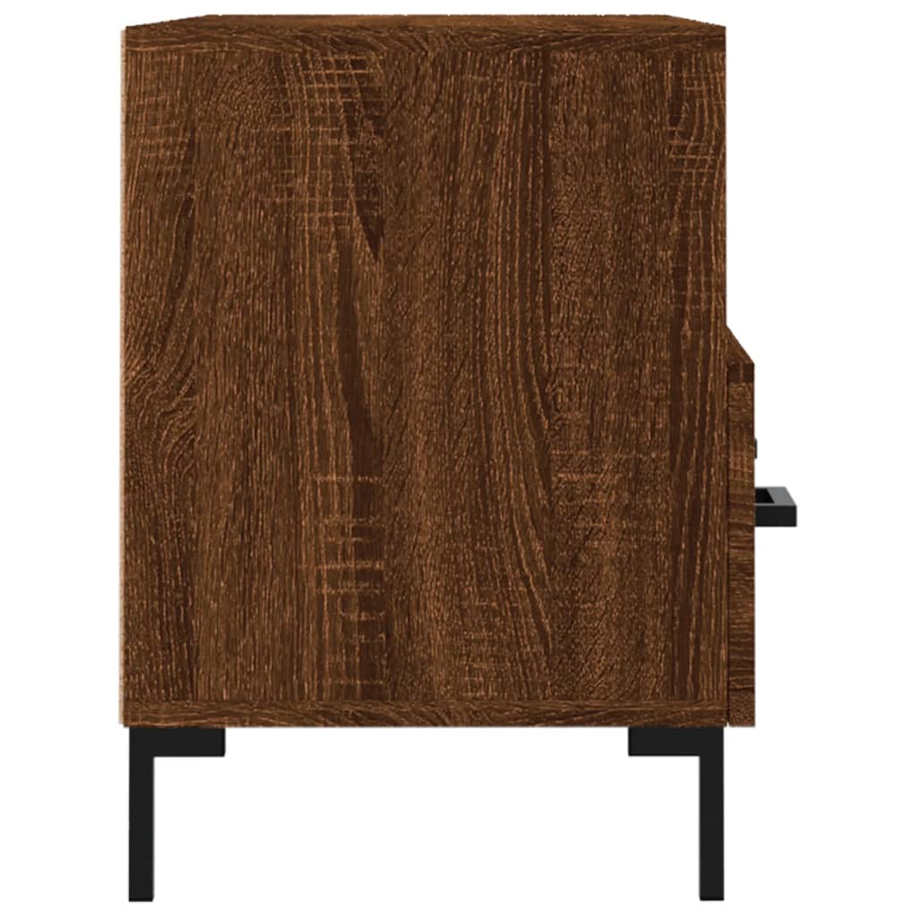 Tv-meubel 80x36x50 cm bewerkt hout bruin eikenkleur