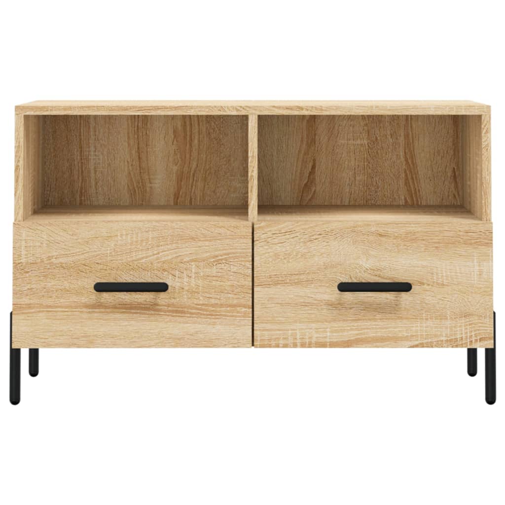 Tv-meubel 80x36x50 cm bewerkt hout sonoma eiken