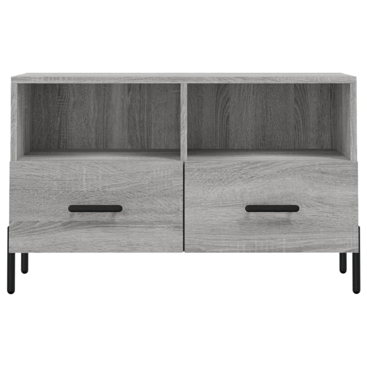 Tv-meubel 80x36x50 cm bewerkt hout grijs sonoma eikenkleurig