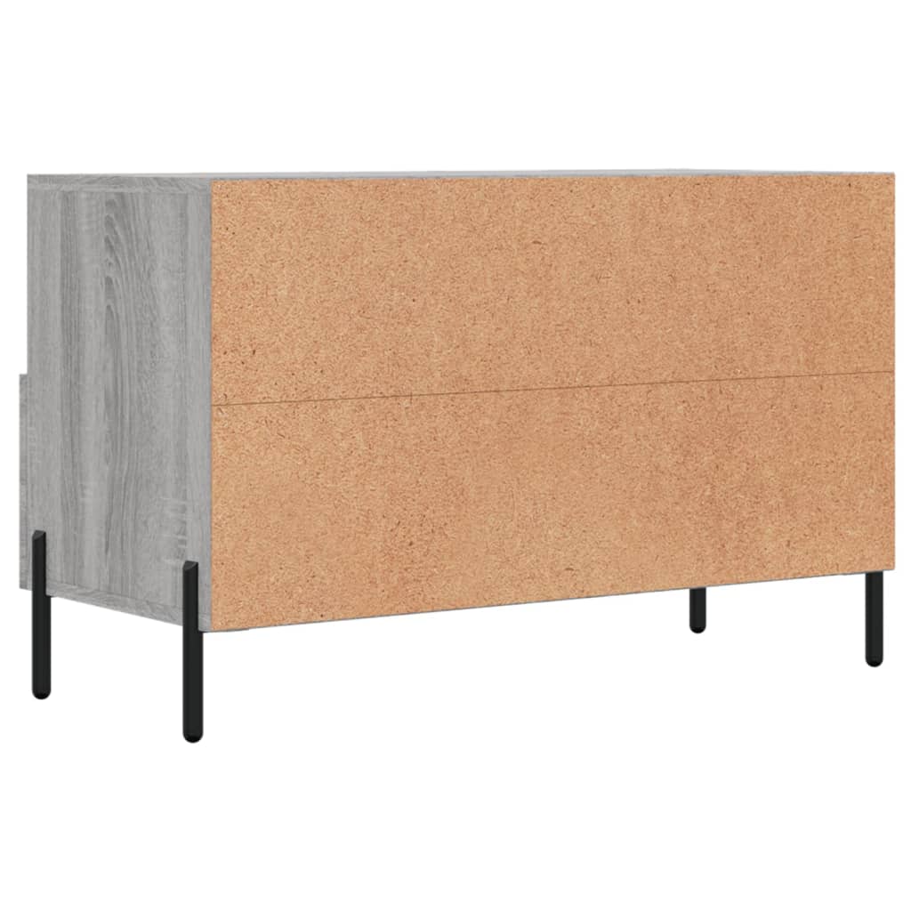 Tv-meubel 80x36x50 cm bewerkt hout grijs sonoma eikenkleurig