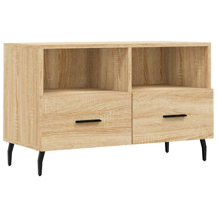 Tv-meubel 80x36x50 cm bewerkt hout sonoma eiken