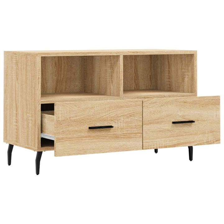 Tv-meubel 80x36x50 cm bewerkt hout sonoma eiken