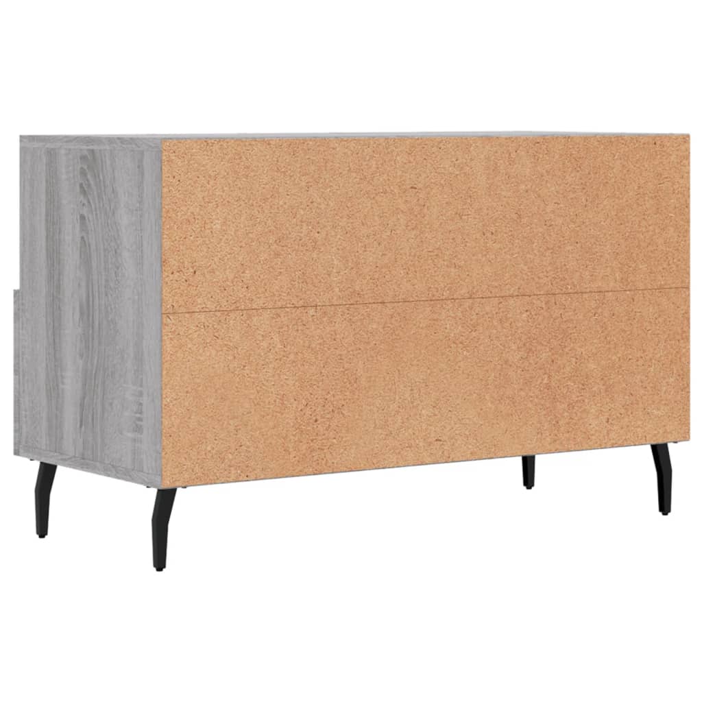 Tv-meubel 80x36x50 cm bewerkt hout grijs sonoma eikenkleurig