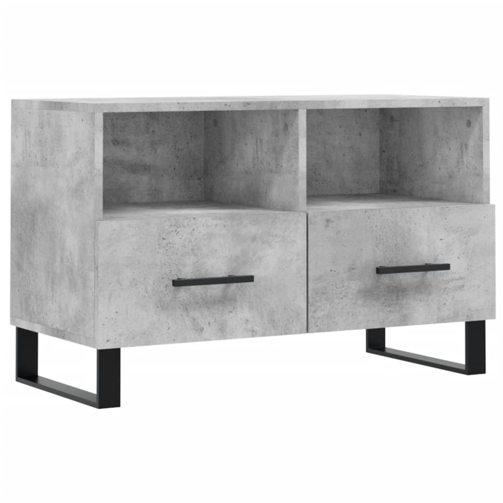 Tv-meubel 80x36x50 cm bewerkt hout betongrijs