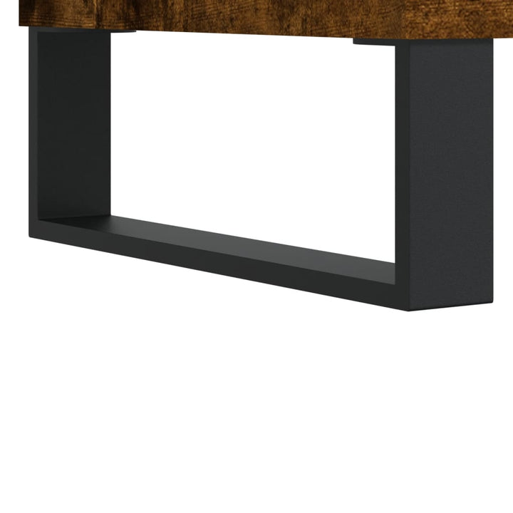 Tv-meubel 80x36x50 cm bewerkt hout gerookt eikenkleurig