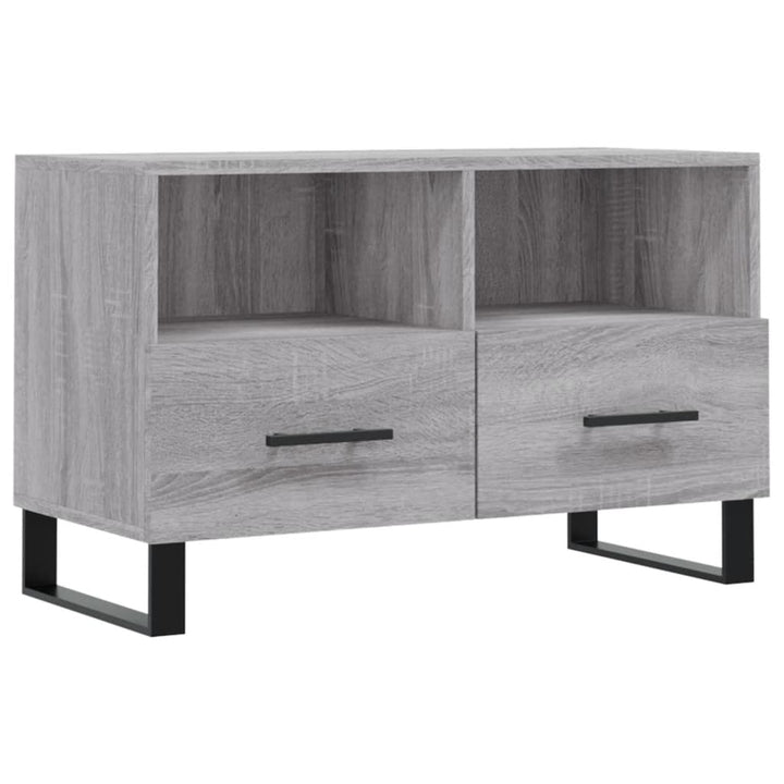 Tv-meubel 80x36x50 cm bewerkt hout grijs sonoma eikenkleurig