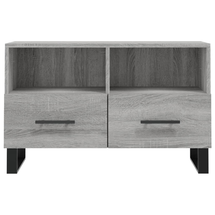 Tv-meubel 80x36x50 cm bewerkt hout grijs sonoma eikenkleurig