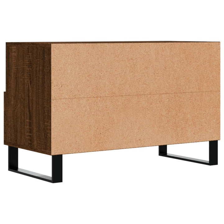 Tv-meubel 80x36x50 cm bewerkt hout bruin eikenkleur