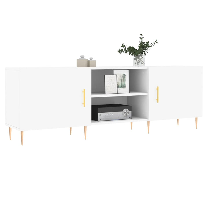 Tv-meubel 150x30x50 cm bewerkt hout wit