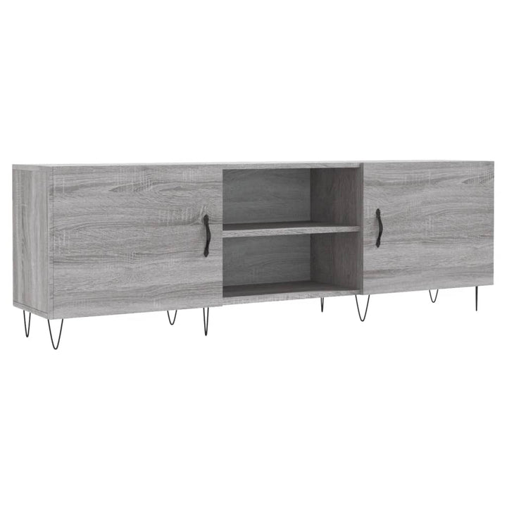 Tv-meubel 150x30x50 cm bewerkt hout grijs sonoma eikenkleurig