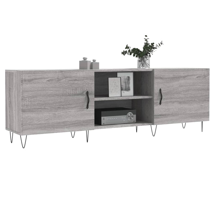 Tv-meubel 150x30x50 cm bewerkt hout grijs sonoma eikenkleurig